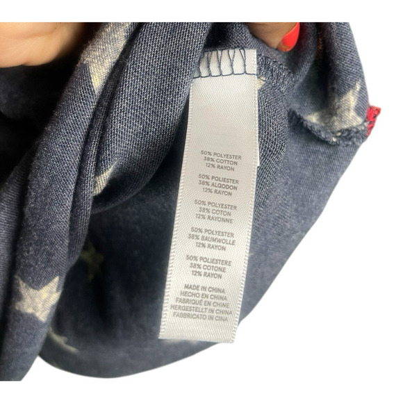 Alternative Earth Disney Kid Tank Top Girls Medium Razor Back Patriotic Blue Red - Picture 8 of 8